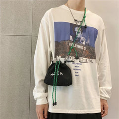 Canvas Mini Crossbody Bag Small Bucket Female Handbag