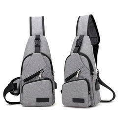 Men Shoulder Bag USB Charge Anti Theft Security Waterproof Travel Man Crossbody