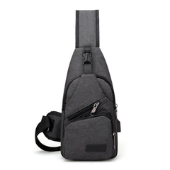 Men Shoulder Bag USB Charge Anti Theft Security Waterproof Travel Man Crossbody