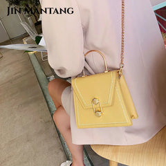 Metal Handle Handbags Womens Crossbody Clutch Purse