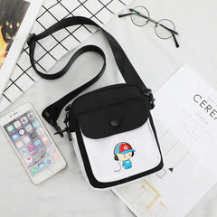 Mini Canvas Shoulder Bag Small Messenger Bag for Keys Phone