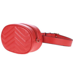 Women's Small PU Leather Waist Pack Cross Body Bag