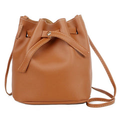 Mini Women's Bag PU Leather Ladies Bucket Bag