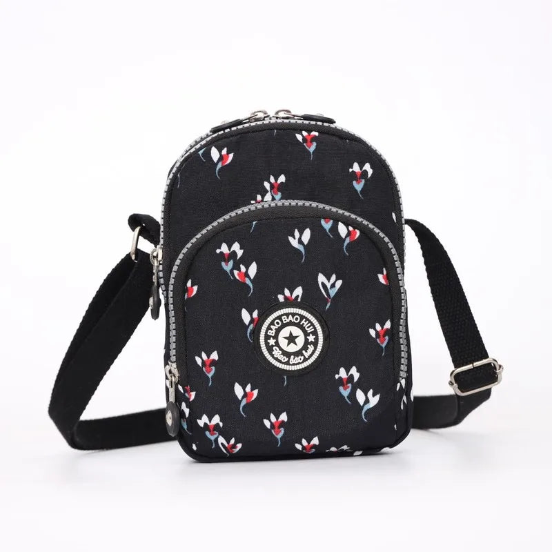 Women's Large Screen Canvas Phone Messenger Bag