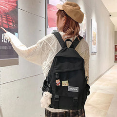 Multi-function Nylon Women Backpacks Female Waterproof Back Bag Portable Harajuk