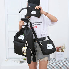 Nylon Backpack Schoolbags for Teenagers Girls
