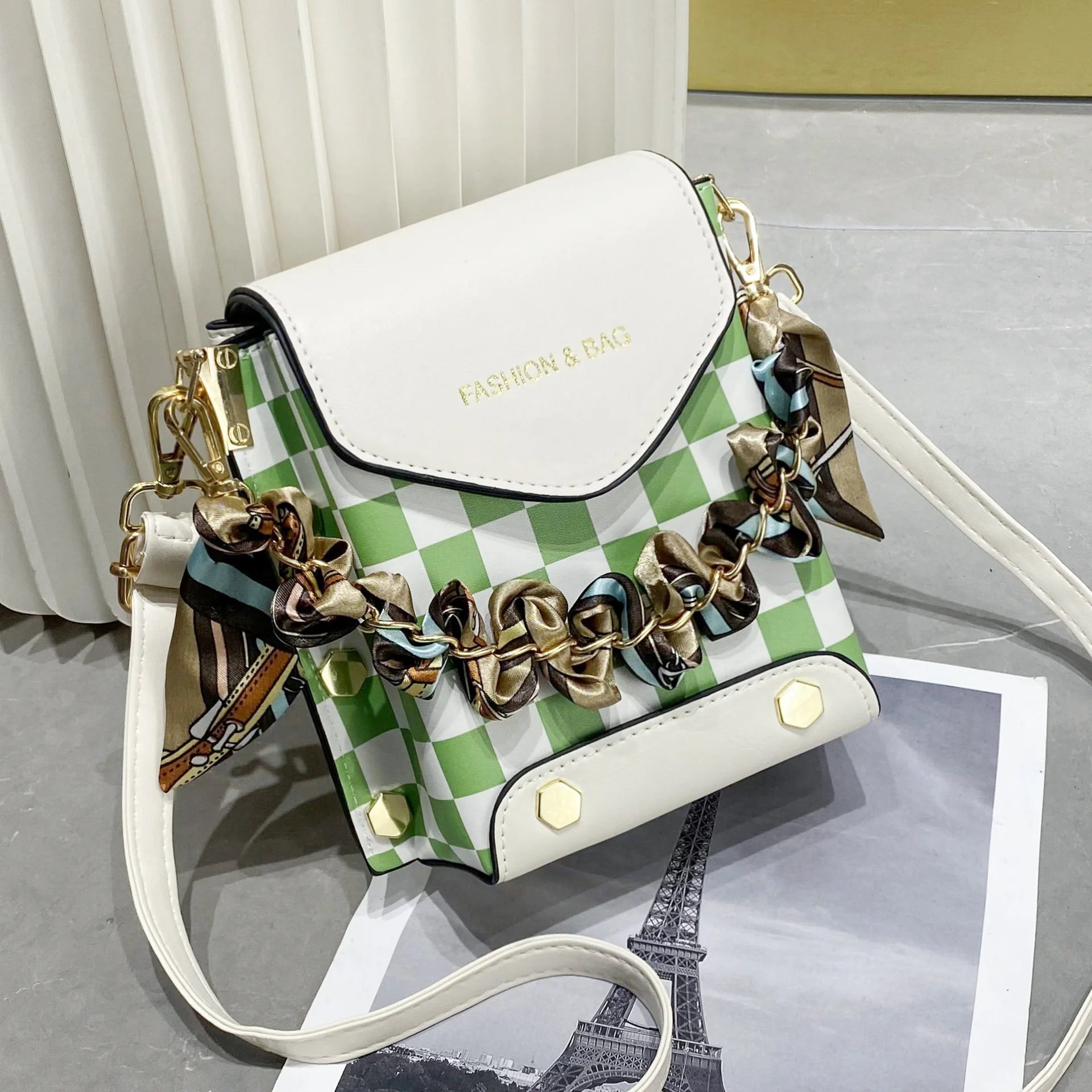 One Shoulder Net Red Small Square Bag Women's Texture Mini Mobile Phone Bag
