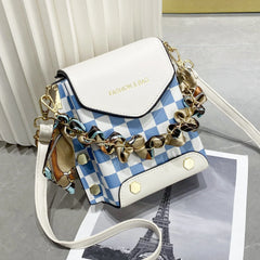 One Shoulder Net Red Small Square Bag Women's Texture Mini Mobile Phone Bag