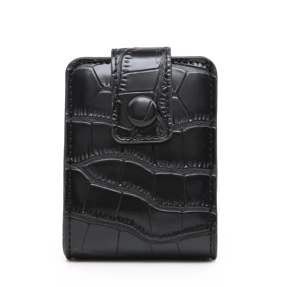 PU Leather Business Card Holder with Mirror