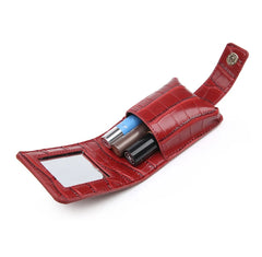 PU Leather Business Card Holder with Mirror