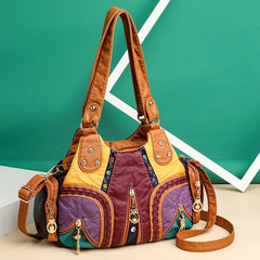 Soft PU Leather Large Capacity Women Handbag