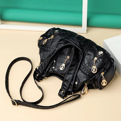 Soft PU Leather Large Capacity Women Handbag