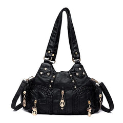 PU Leather Women Handbag Soft Large Capacity Messenger Tote Bag