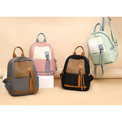 Pink Women's Backpack Oxford Cloth Casual Soild Shoulder Bags for Teenagers