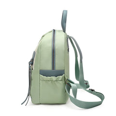 Pink Women's Backpack Oxford Cloth Casual Soild Shoulder Bags for Teenagers