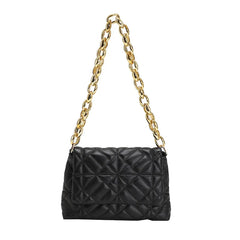 Plaid Shoulder Bag with Thick Chain for Women Handbags and Purses