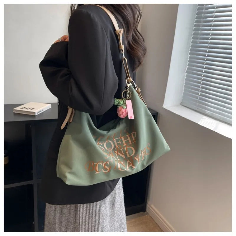 Large Capacity Armpit Canvas Bag for Women