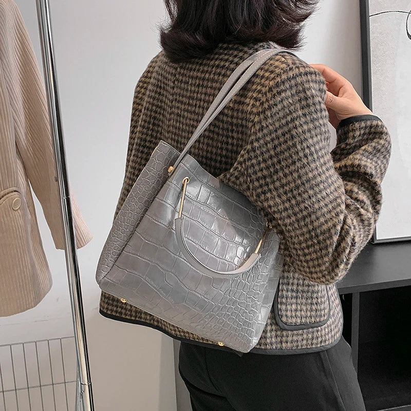 High Capacity Business Crossbody PU Leather Women Bags