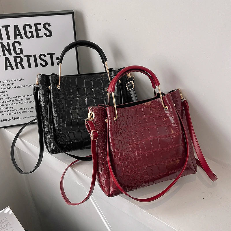High Capacity Business Crossbody PU Leather Women Bags