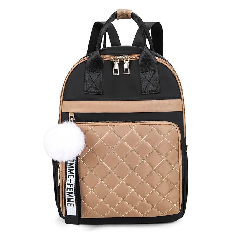 Rhombus Anti-Theft Casual School Backpack Ladies Bags