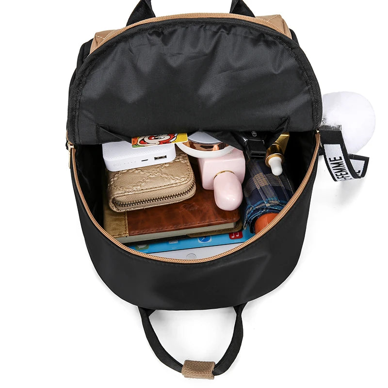 Rhombus Anti-Theft Casual School Backpack Ladies Bags