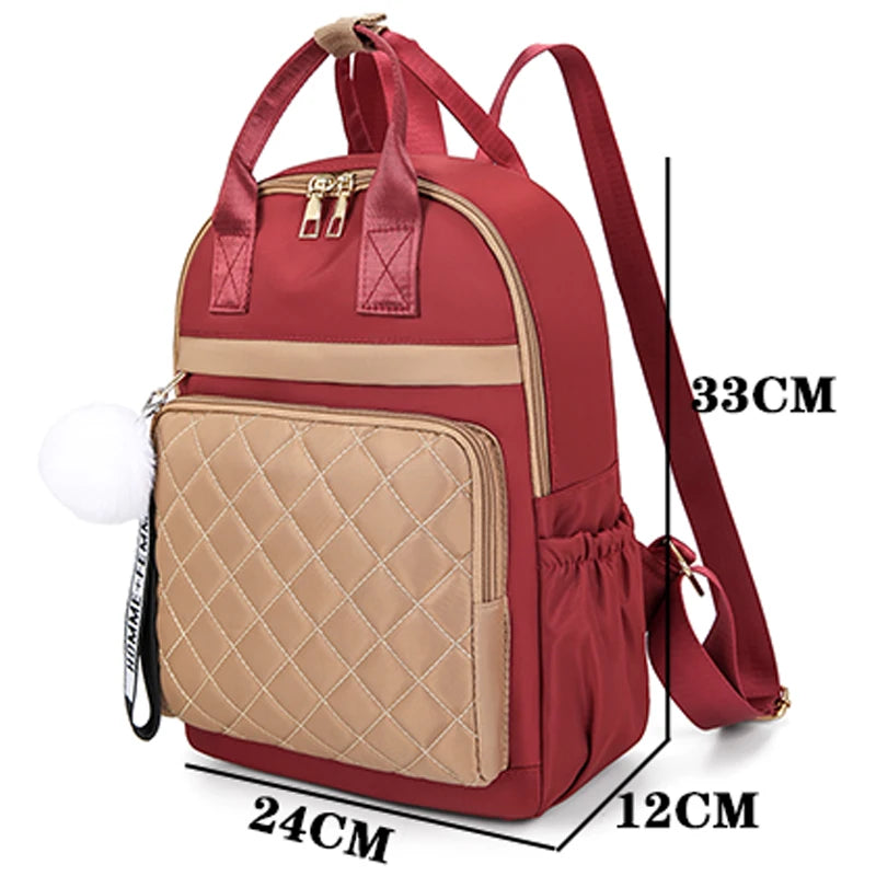 Rhombus Anti-Theft Casual School Backpack Ladies Bags
