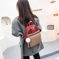 Rhombus Anti-Theft Casual School Backpack Ladies Bags