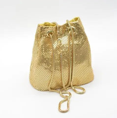 Sequin Women Drawstring Bucket Bag Female Party Purse Handbags