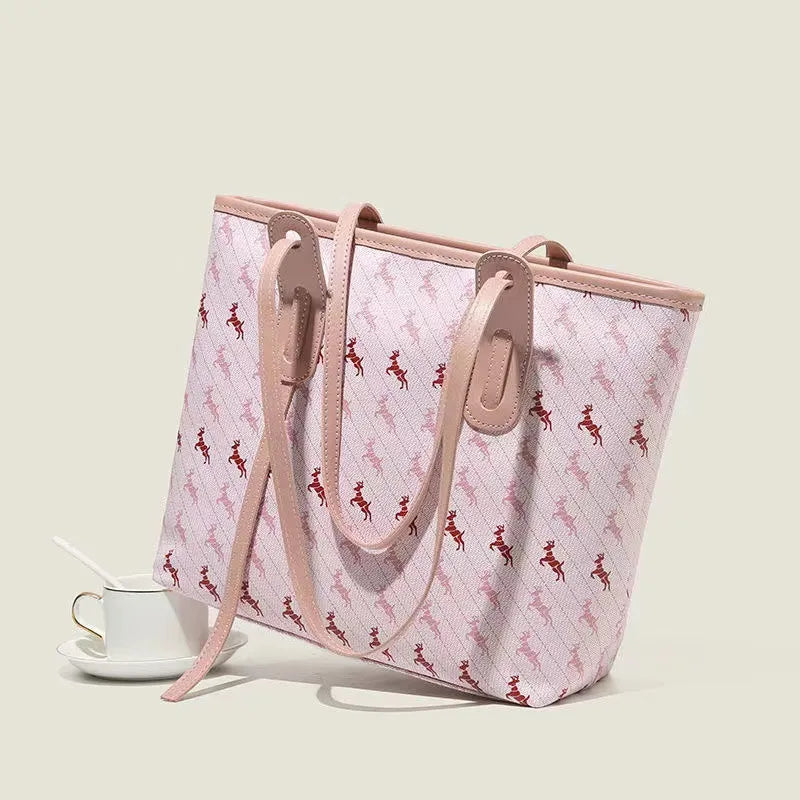 Large Capacity Shoulder Bag for Women, Zipper Tote Handbag