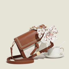 Small Square Crossbody Bag for Women PU Handbag