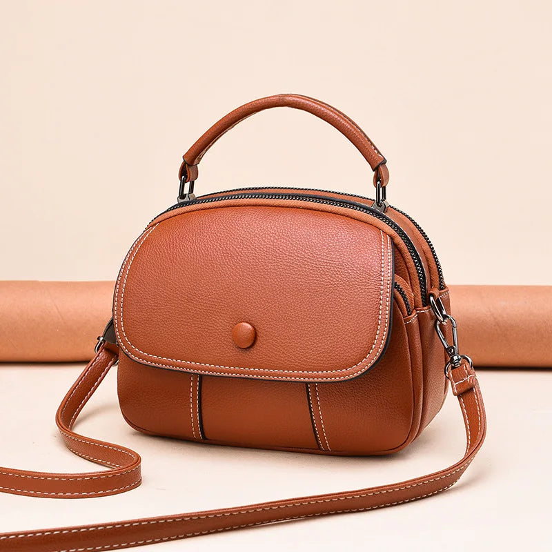 Shoulder Bag Solid PU Leather Crossbody Handbag