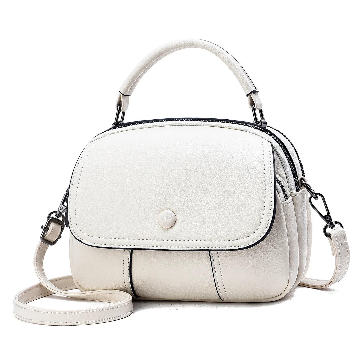 Shoulder Bag Solid PU Leather Crossbody Handbag