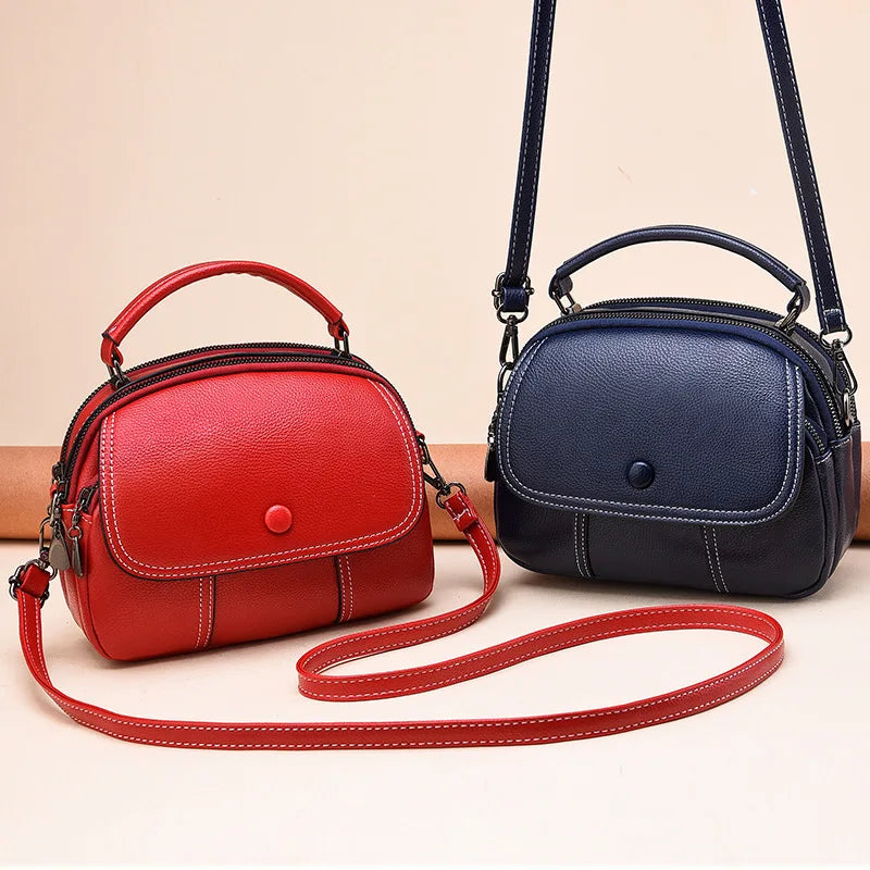 Shoulder Bag Solid PU Leather Crossbody Handbag