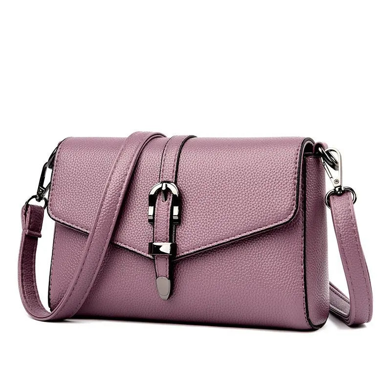 Solid PU Leather Shoulder Bag Crossbody Female Office Small Bags