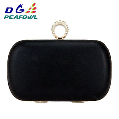 Silk Red Diamond Clutch Shoulder Chain Bridal Handbag
