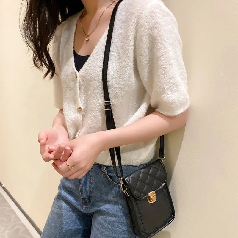 Small Crossbody Bag Mini PU Leather Shoulder Messenger Clutch Bolsas