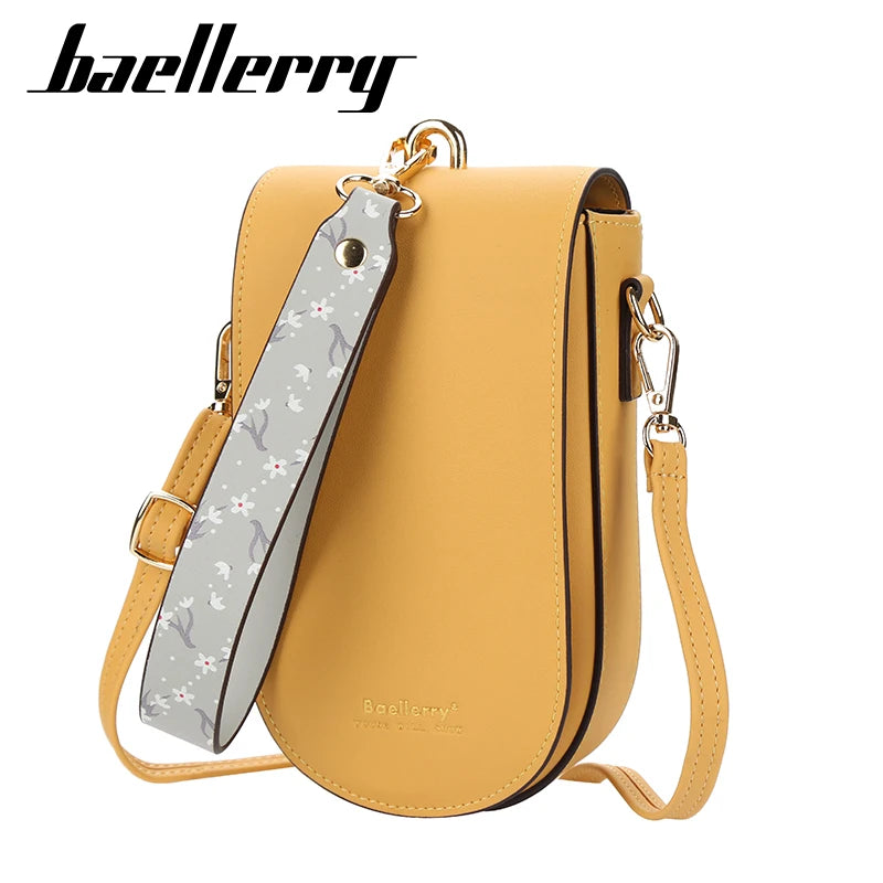 Small Crossbody Bag Women Mini PU Leather Shoulder Messenger Bag Yellow
