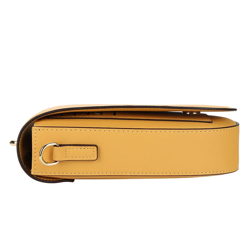 Small Crossbody Bag Women Mini PU Leather Shoulder Messenger Bag Yellow