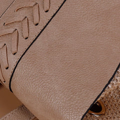 Women's Straw Backpack for Summer Travel Weaved Shoulder Bag Mochila