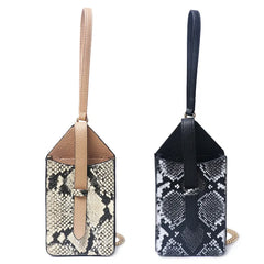 Snake Pattern Crossbody Bag Chain Phone Bag Handbag Clutch