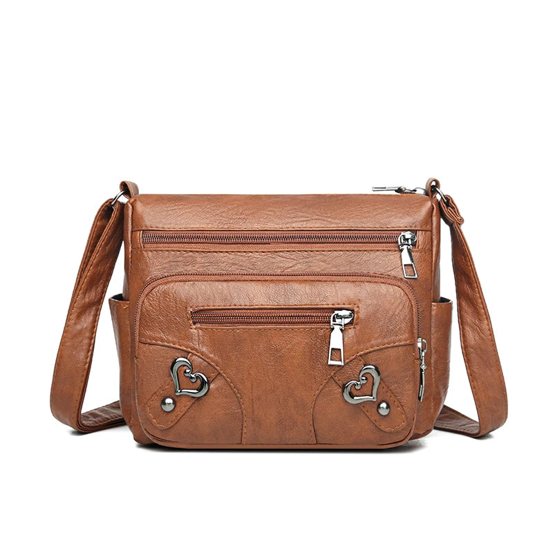 Soft Leather Women Shoulder Bag Crossbody Messenger
