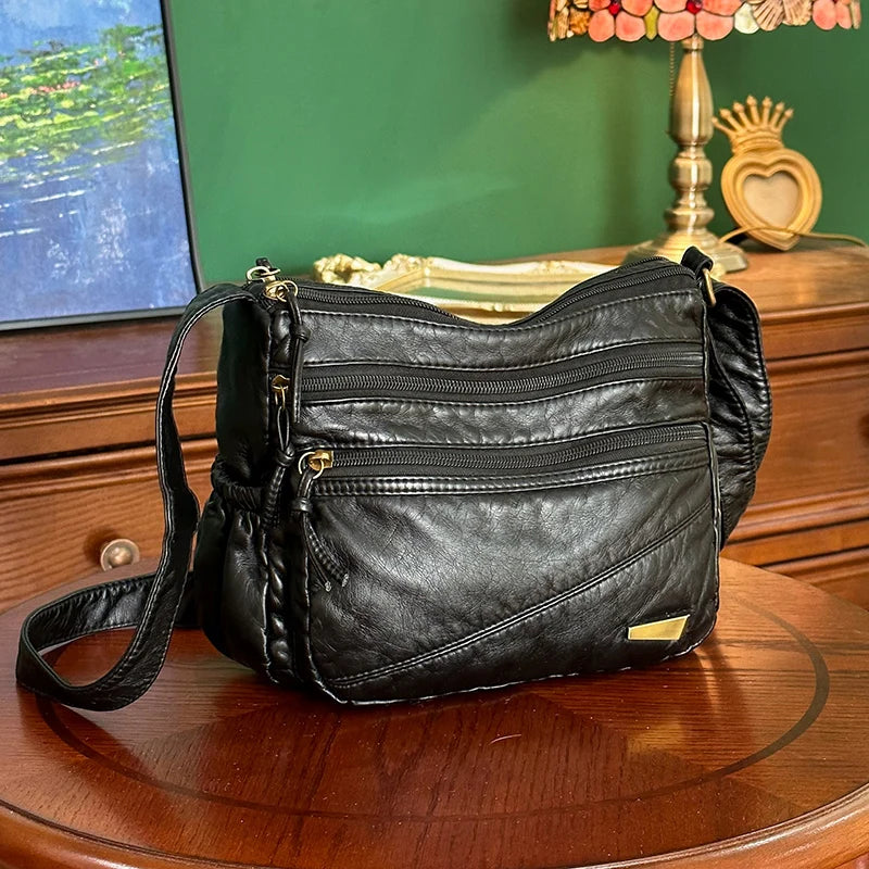Soft Leather Women Shoulder Bag Crossbody Handbag Messenger Bag