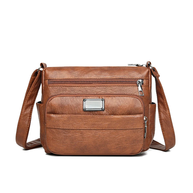 Soft Leather Shoulder Bag Women Handbag Crossbody Messenger Bag