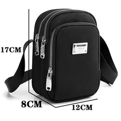 Solid Collection Crossbody Bag Lightweight Nylon Shoulder Bag