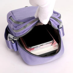 Solid Collection Crossbody Bag Lightweight Nylon Shoulder Bag