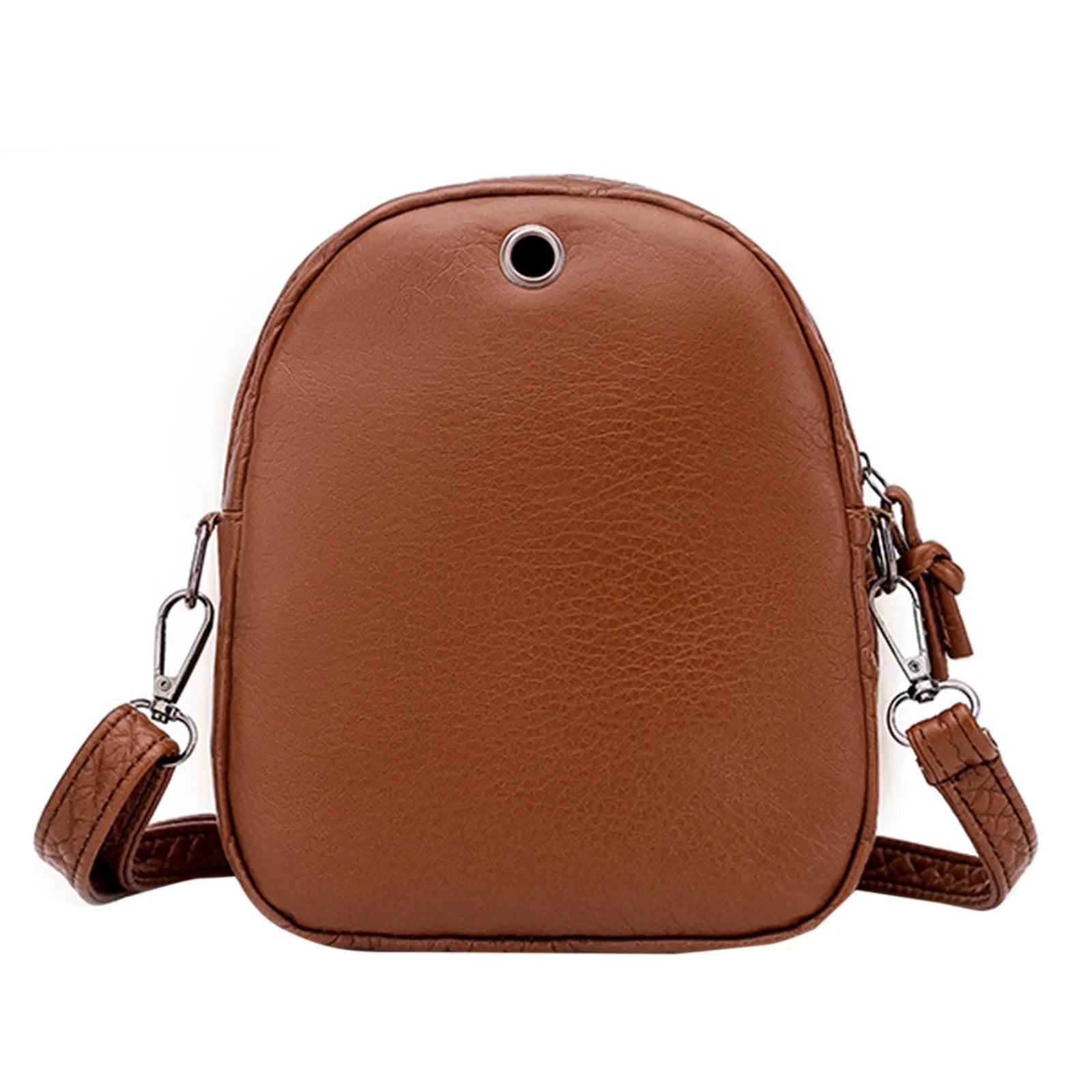 Vintage Leather Cross-body Bag Women Retro Shoulder Earphone Hole