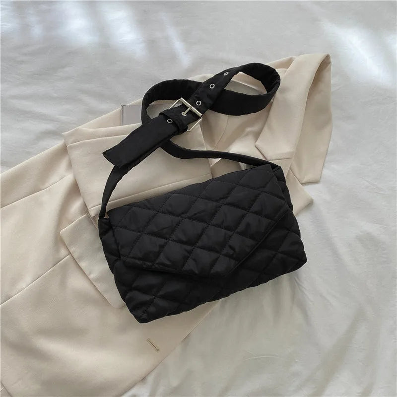 Quilted Shoulder Bag Winter Crossbody Handbag B546