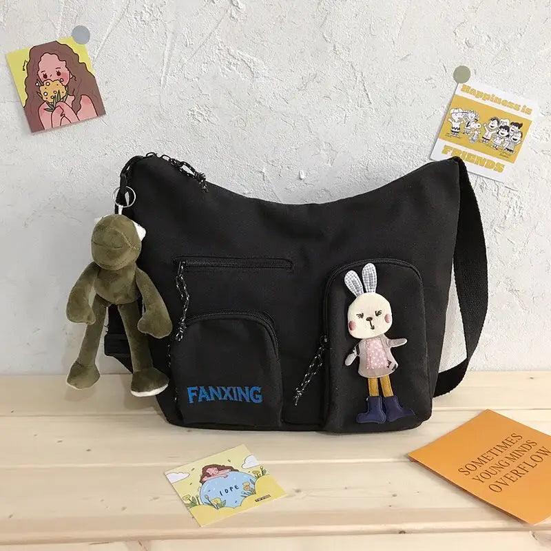 Japanese Harajuku Canvas Bag One-shoulder Messenger