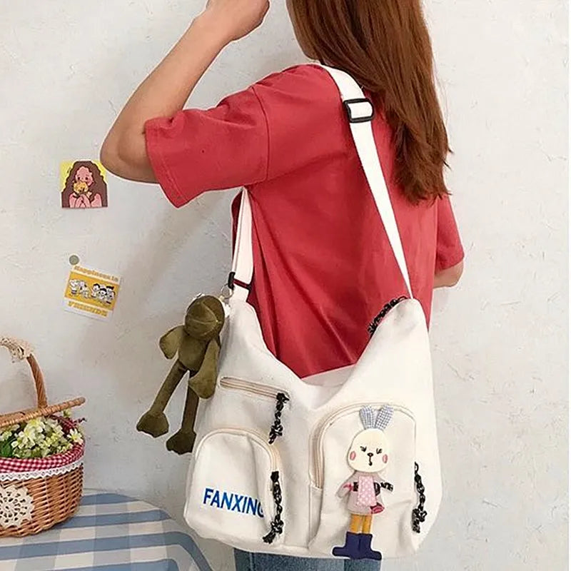 Japanese Harajuku Canvas Bag One-shoulder Messenger