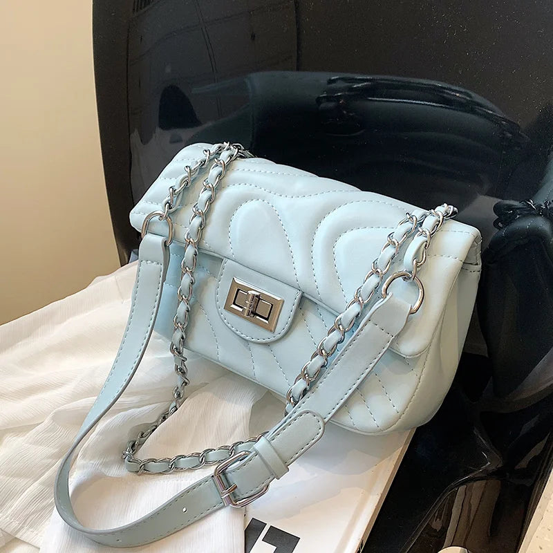 Summer Small Bag Women's Chain Messenger Bag One Shoulder Square Bag